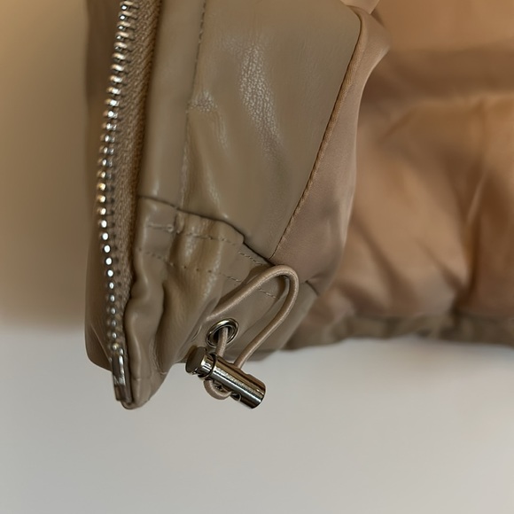 Tan Zip-Up Faux Leather Vest | XS - Picture 2 of 6